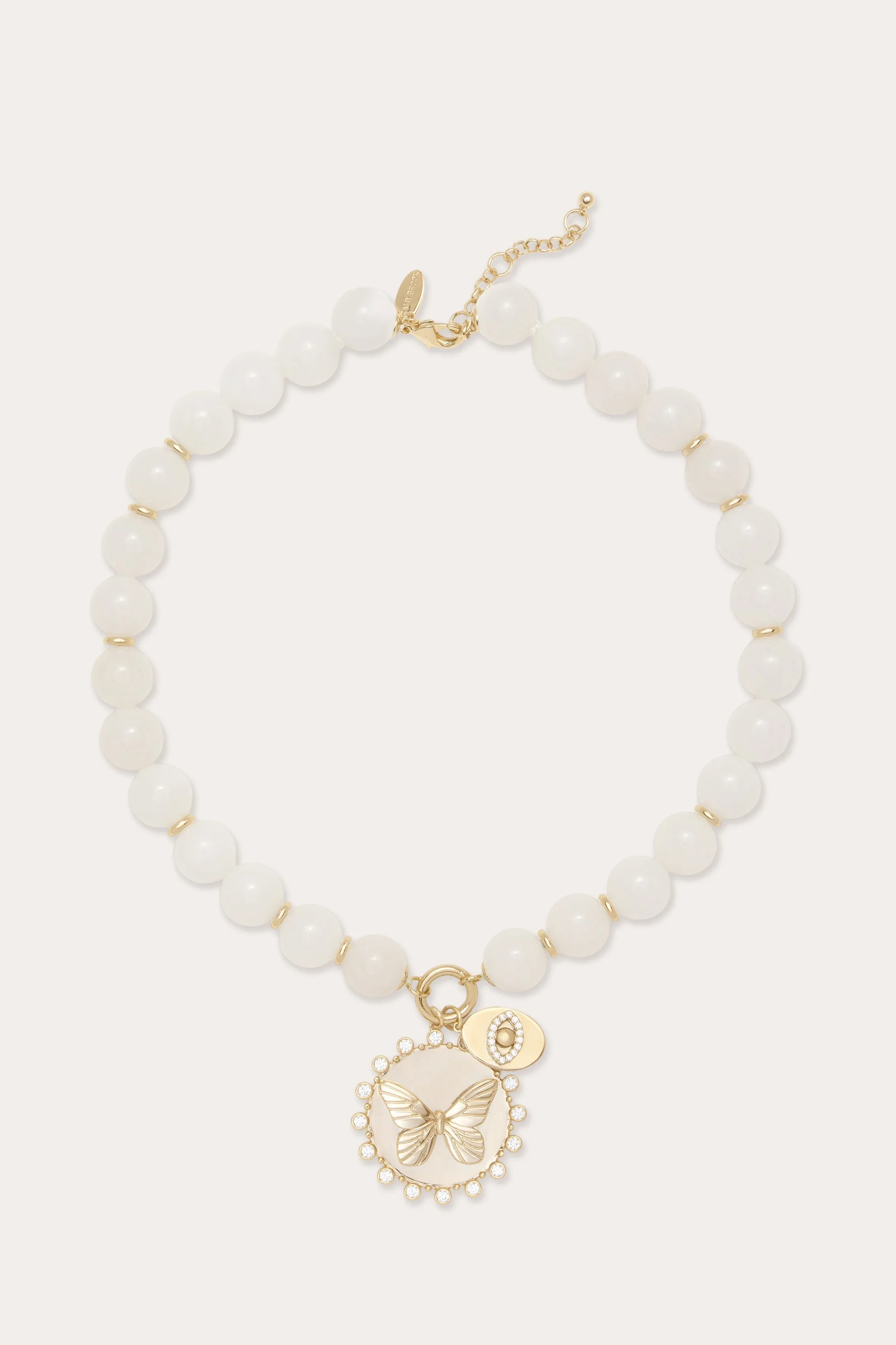 Reva Butterfly Charm Beaded Necklace - 1
