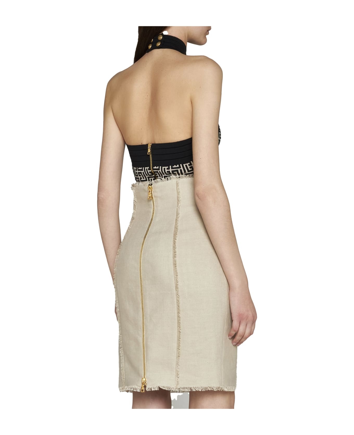 Linen Midi Skirt - 4