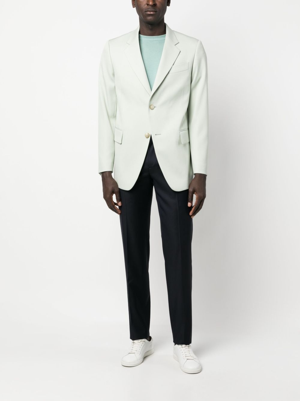 single-breasted wool blazer - 2