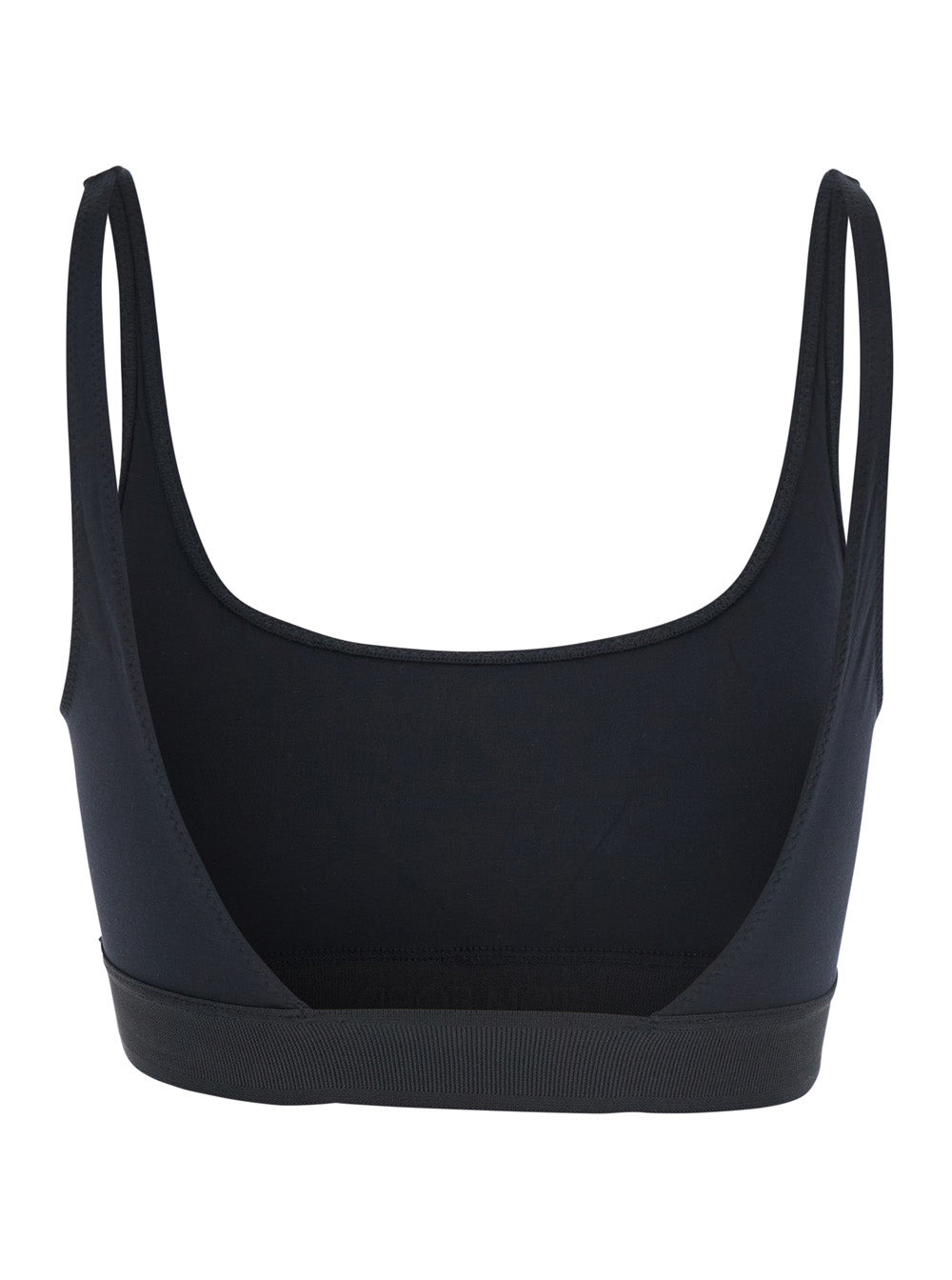 Tom Ford Women Black Bralette Top With Scoop Neck And Logo Lettering On The Front In Modal Stretch W - 2