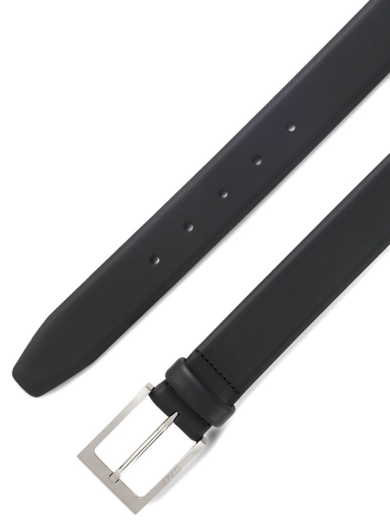 logo-engraved leather belt 3