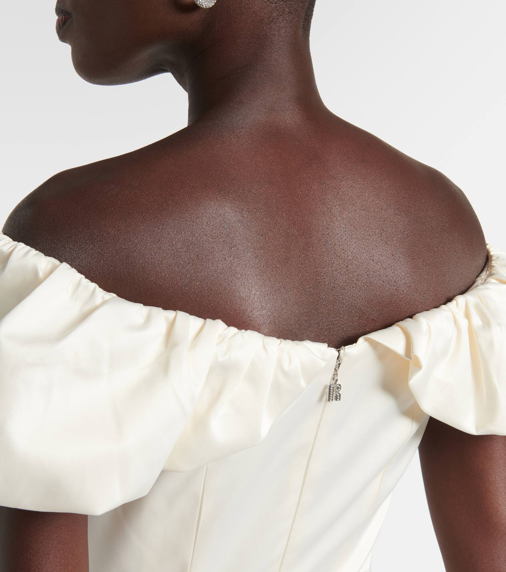 Draped off-shoulder minidress - 5