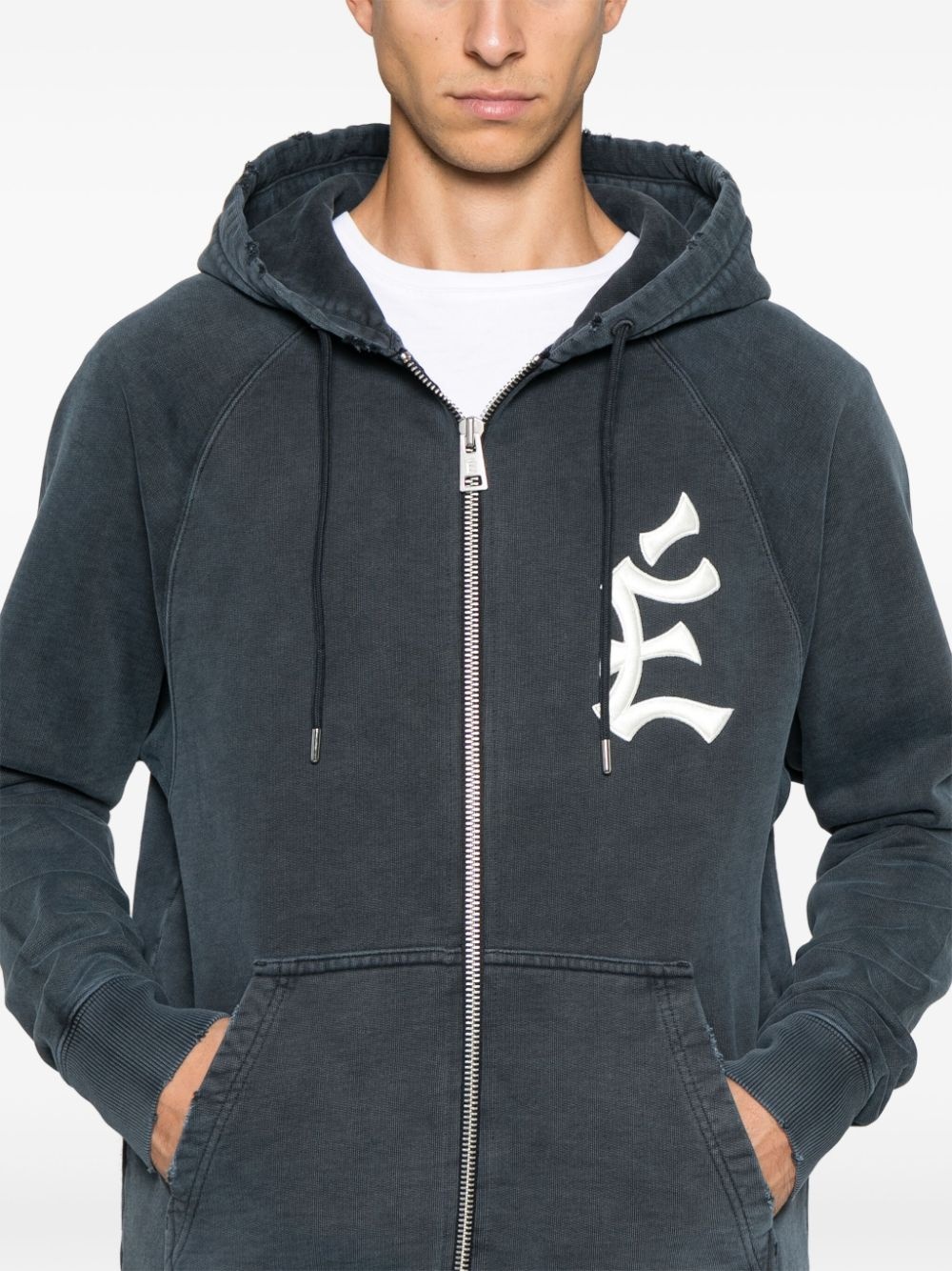 logo-embroidered hoodie - 5