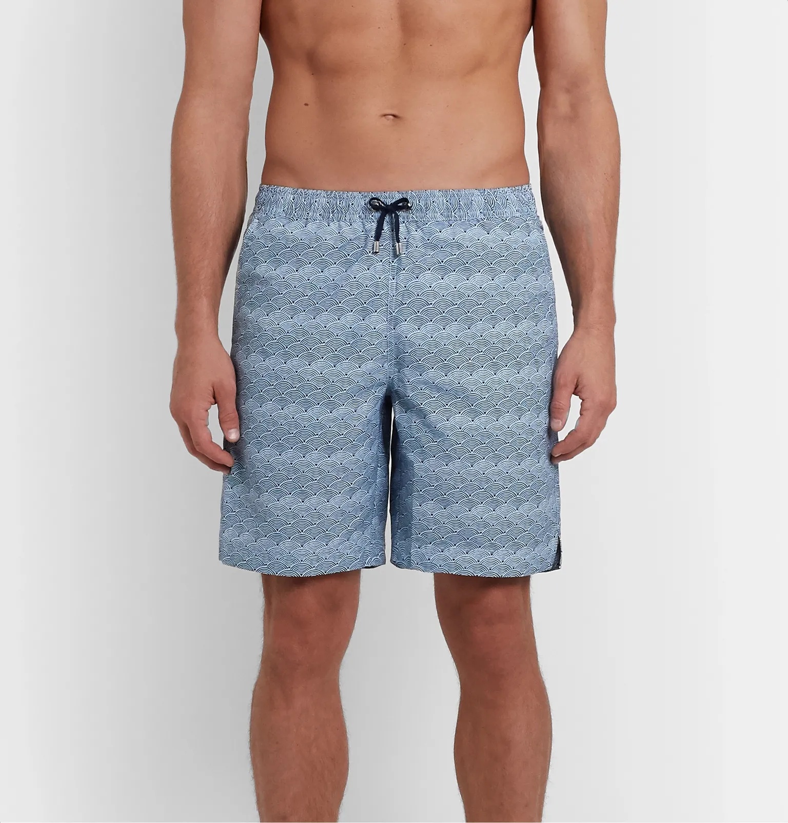 Long-Length Printed Drawstring Swim Shorts - 7