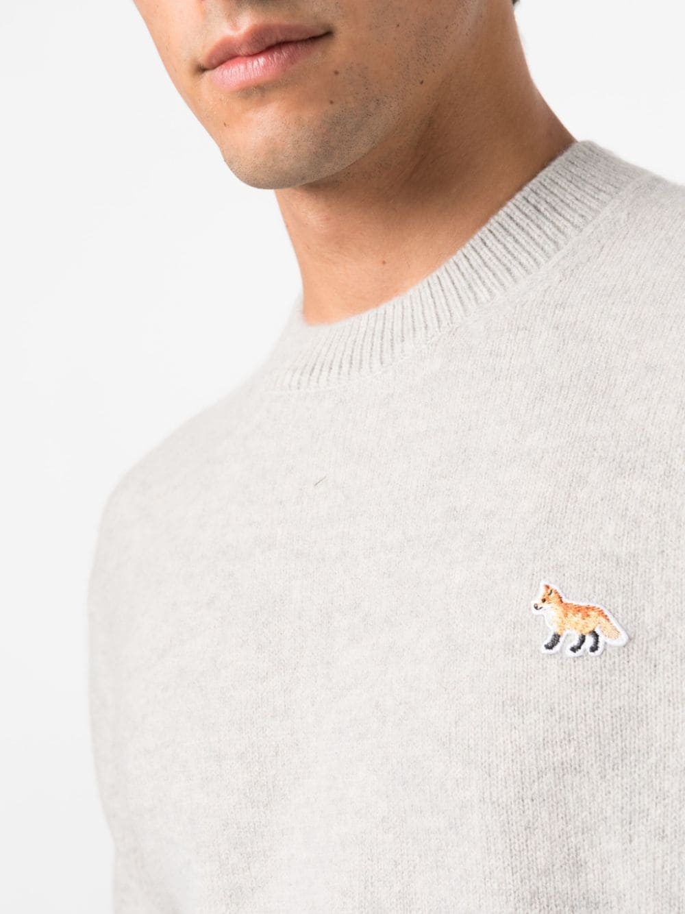 MAISON KITSUNE Men Baby Fox Patch Regular Jumper - 4