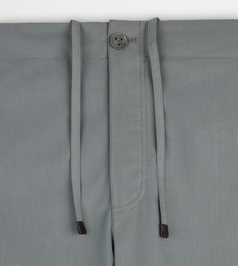 Tod's PANTS IN TECHNICAL COTTON WITH DRAWSTRING - GREY outlook