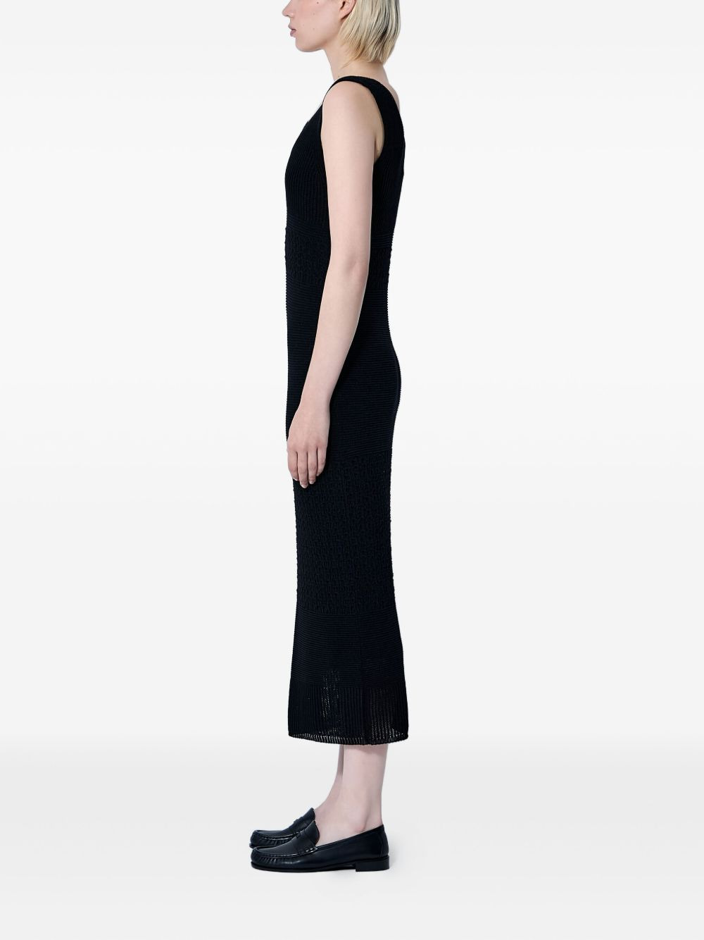 V-neck midi dress - 3