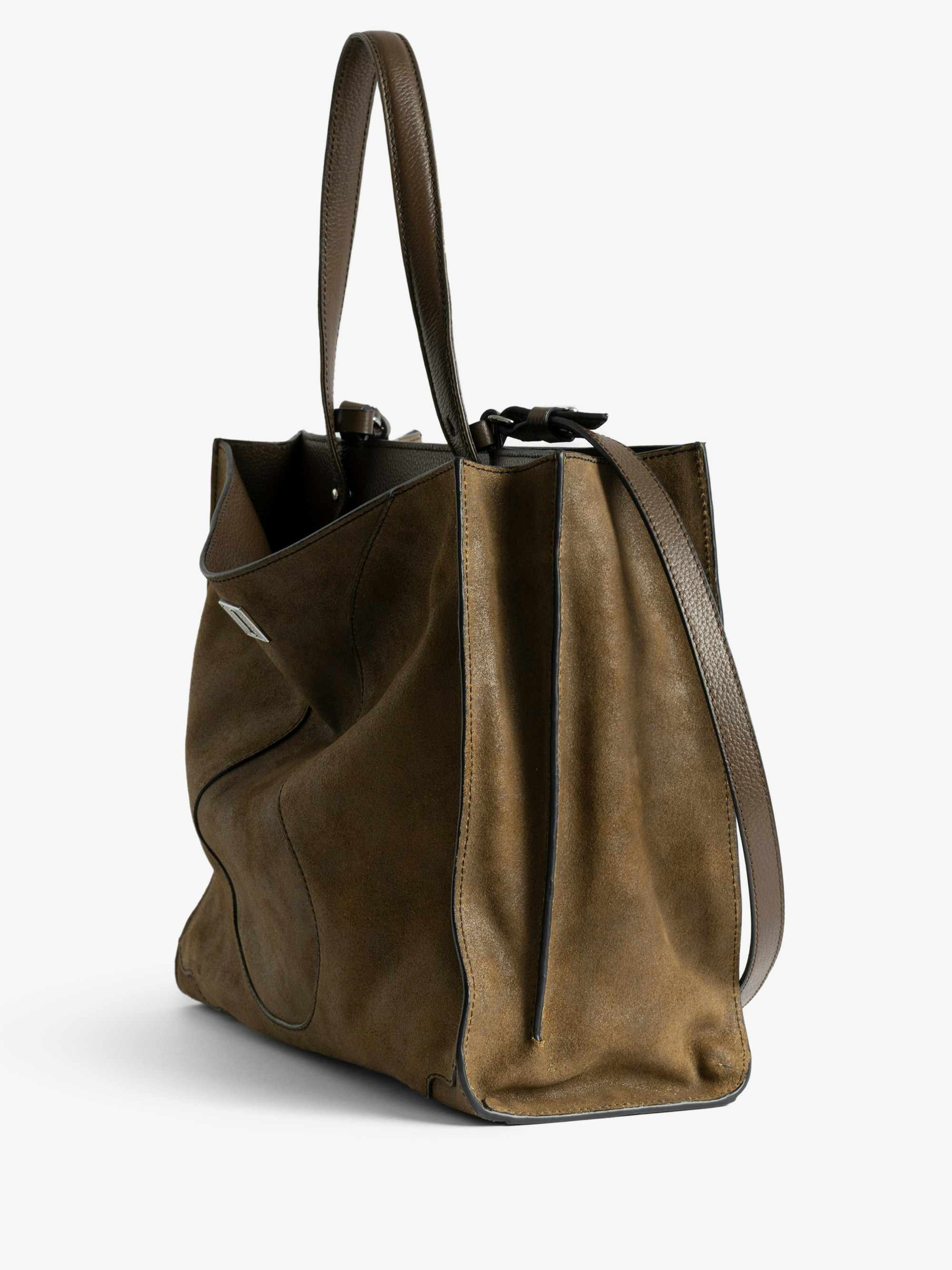 Zadig & Voltaire Jack Suede Bag - LWBA04322_WOOD | REVERSIBLE