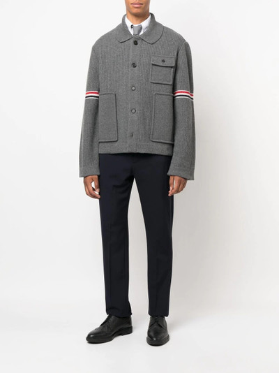 Thom Browne RWB knitted cardigan outlook