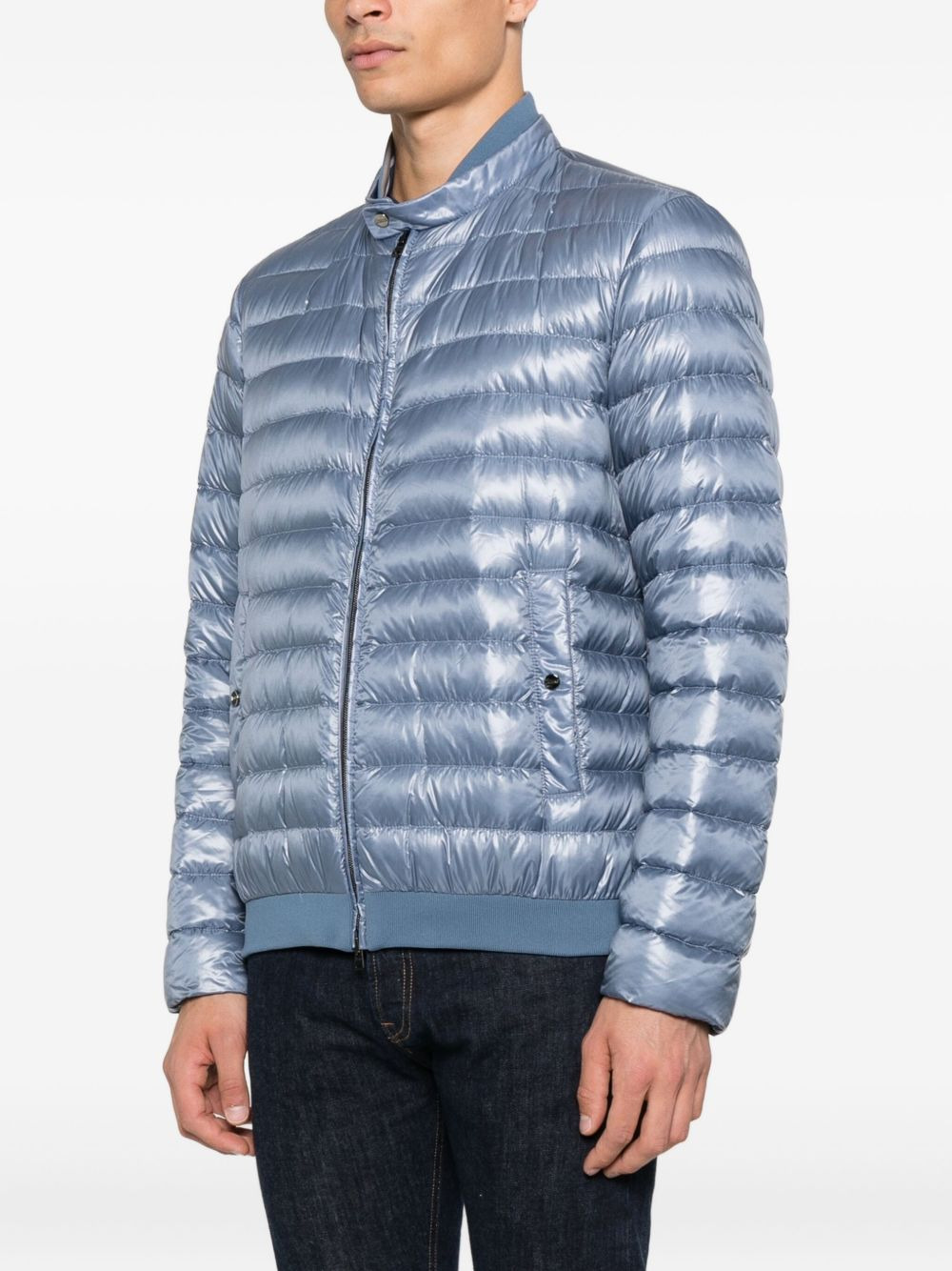 quilted zip-front jacket - 3