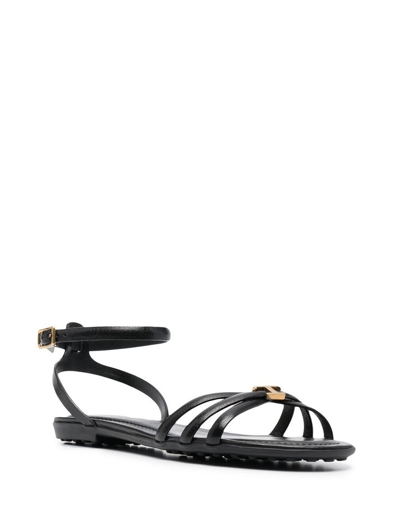Tod's logo-plaque flat sandals outlook