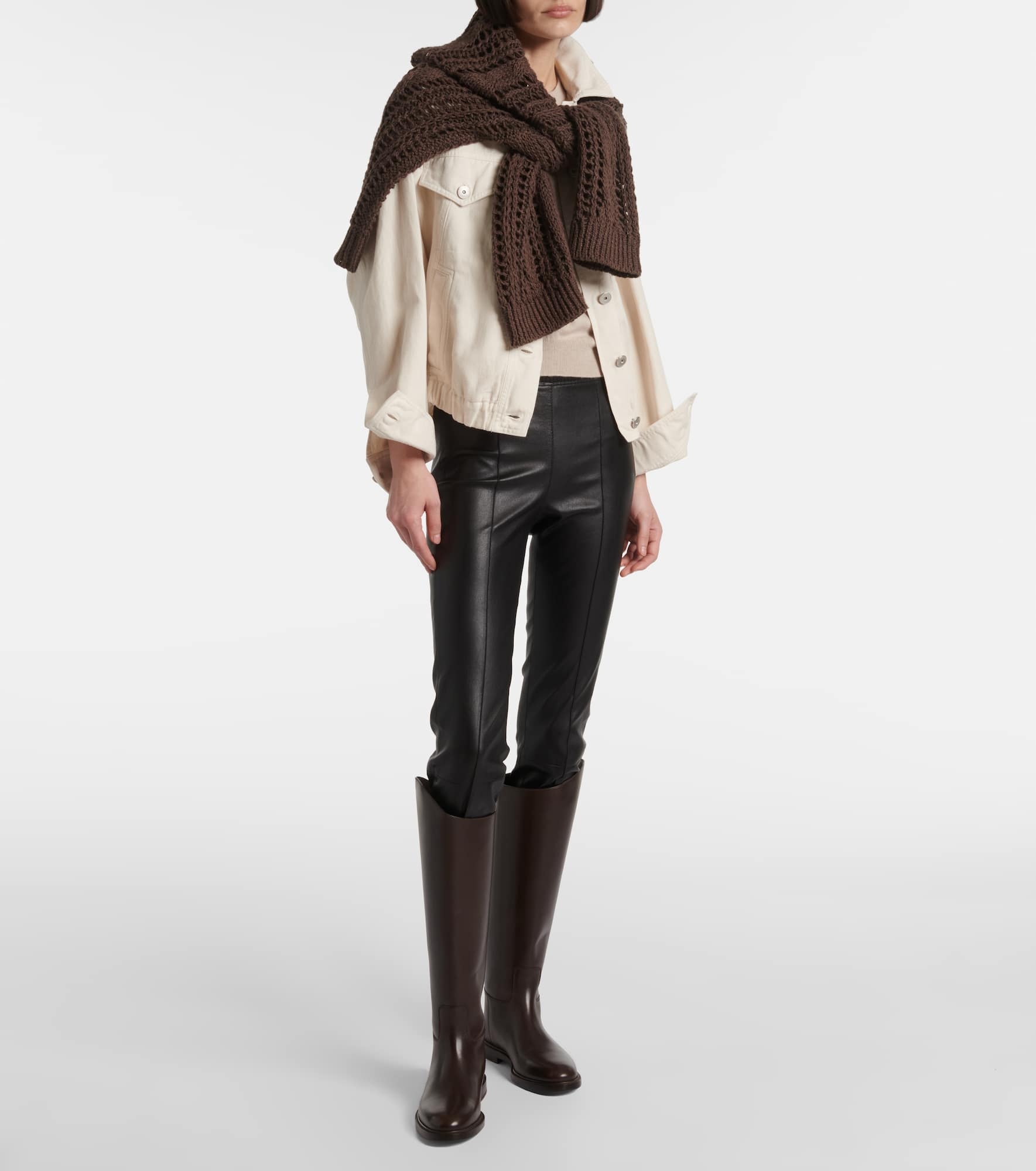 Leather slim pants - 2