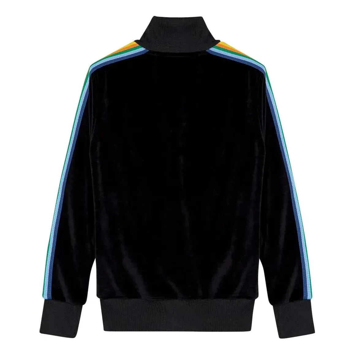 Palm Angels FW21 Rainbow Chenille Track Jacket 'Black' PMBD001F21FAB0081001 - 2