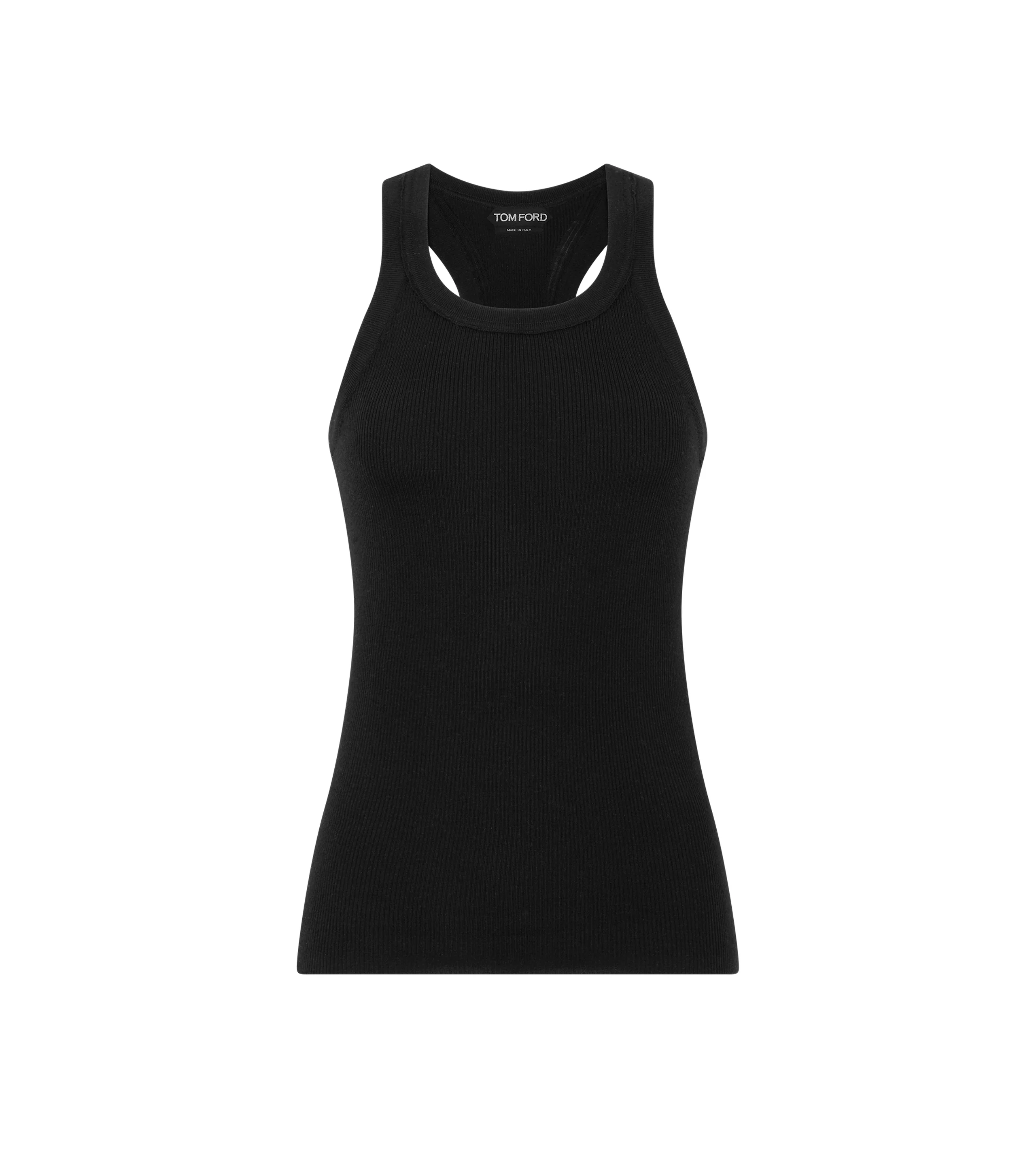 FINE MERINO RIB MASCULINE RACERBACK VEST - 1