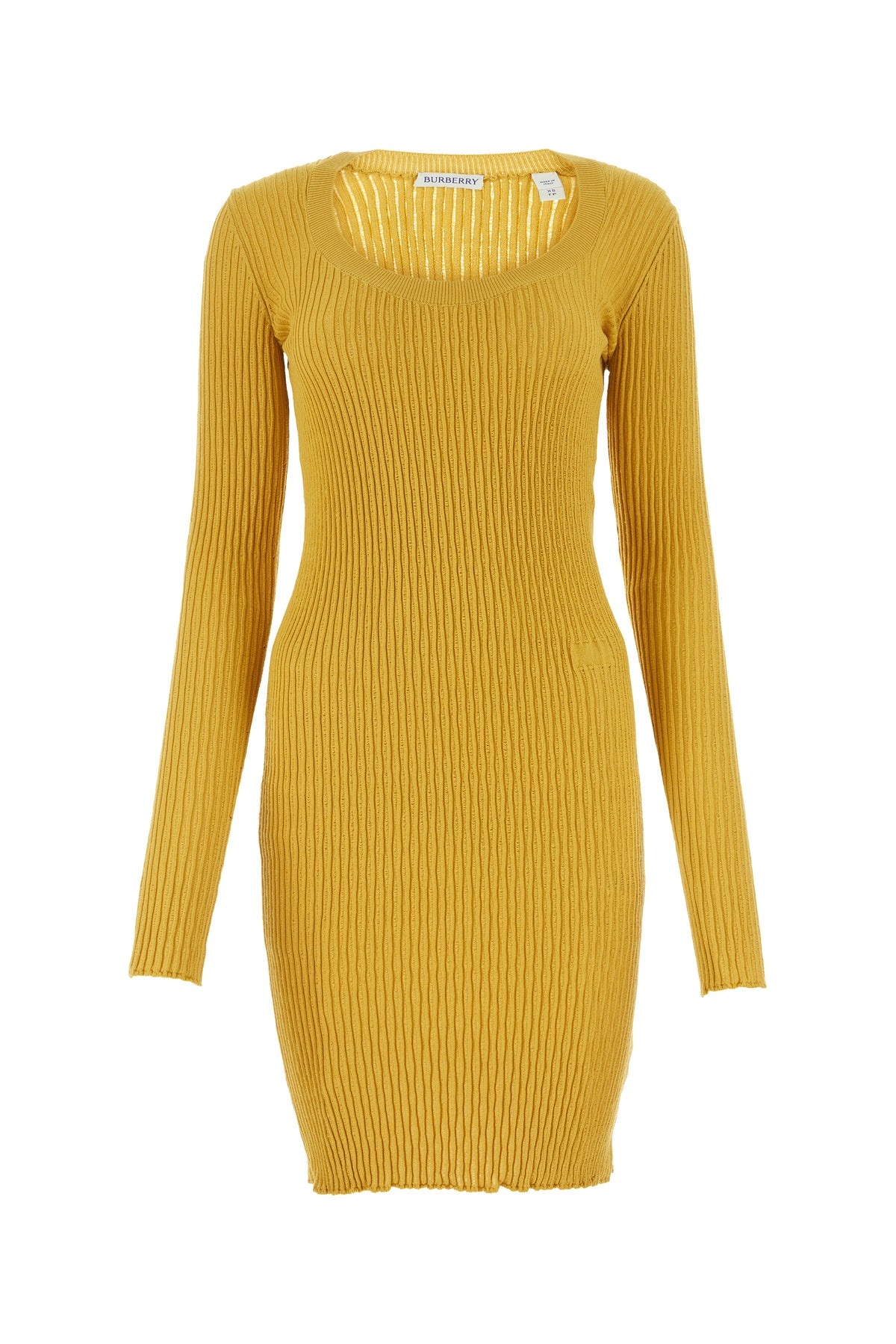 Mustard stretch wool blend dress - 1