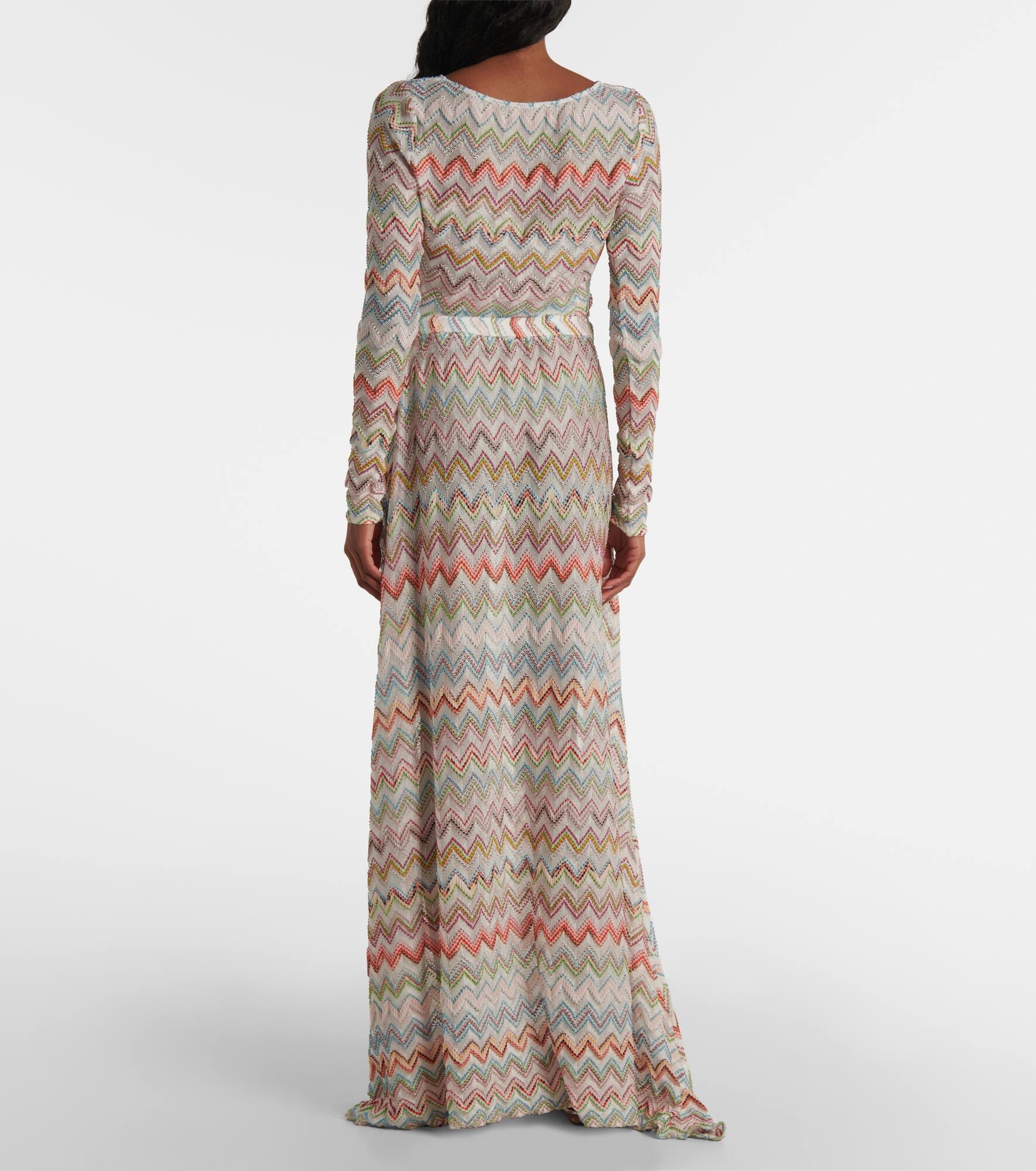 Zig Zag metallic maxi skirt - 3