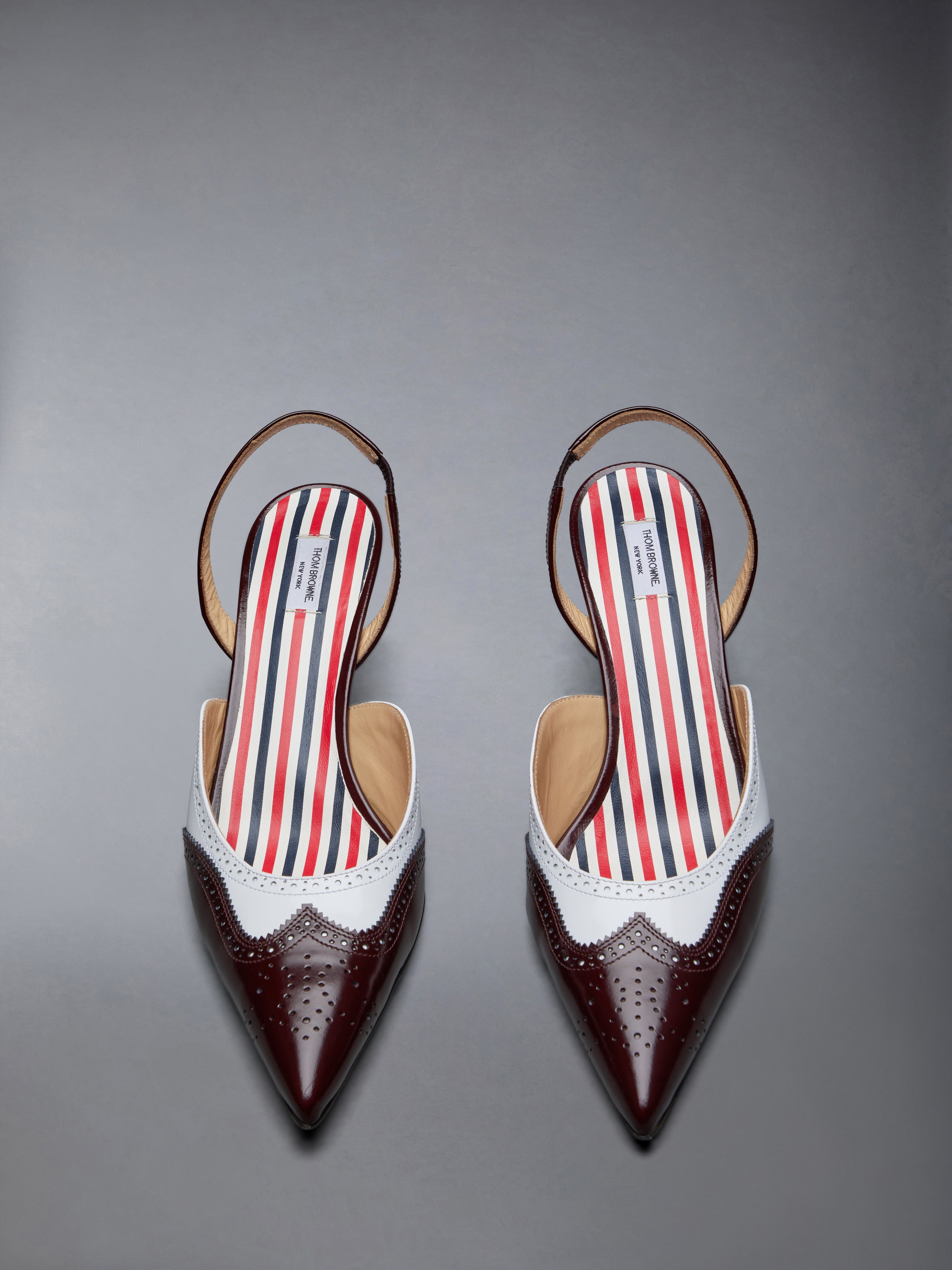 Spazzolato Wingtip Slingback - 5