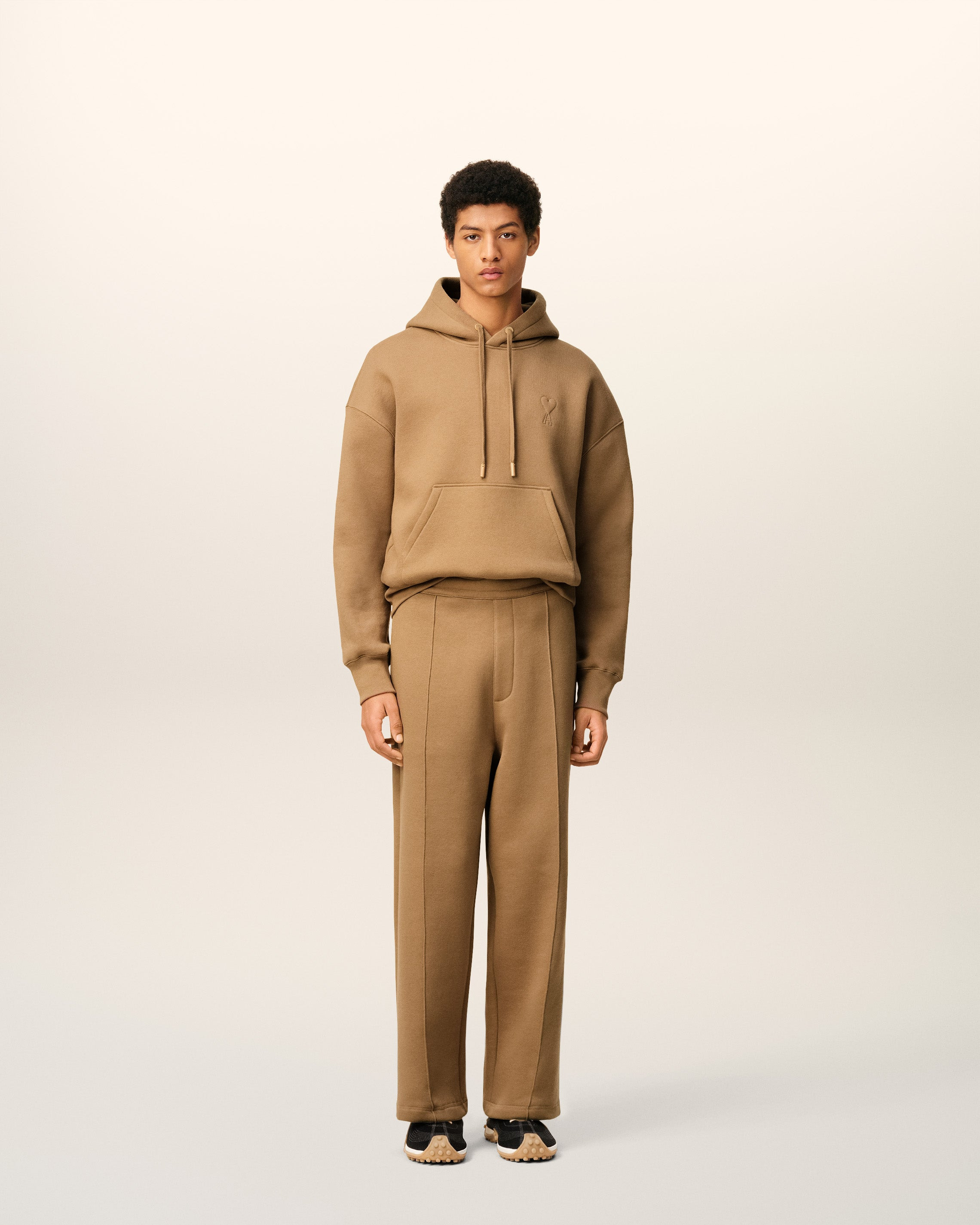 BROWN COTTON FLARE AMI DE CŒUR JOGGING - 2