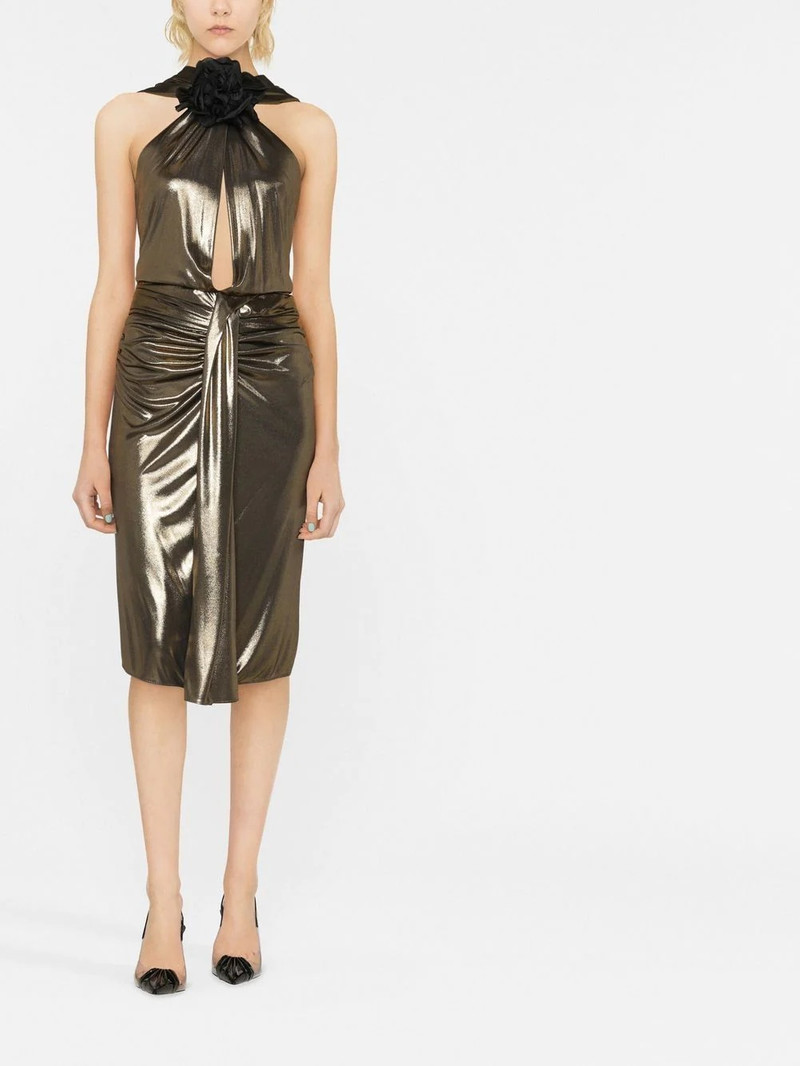 SAINT LAURENT dress in laminated jersey outlook