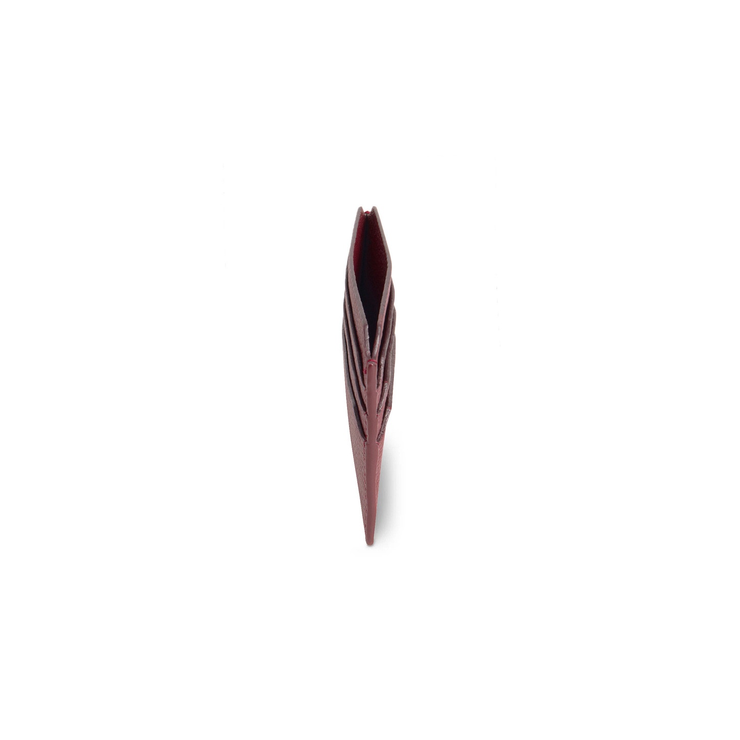 Red tumbled leather credit card holder - 3