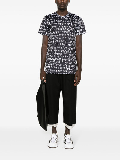 Comme des Garçons Homme Plus Black Graphic-Print T-Shirt outlook