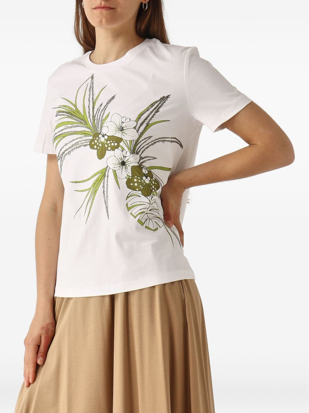 floral-print T-shirt - 4