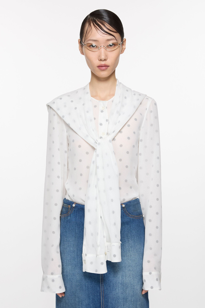 Acne Studios Layered blouse - Black/white outlook