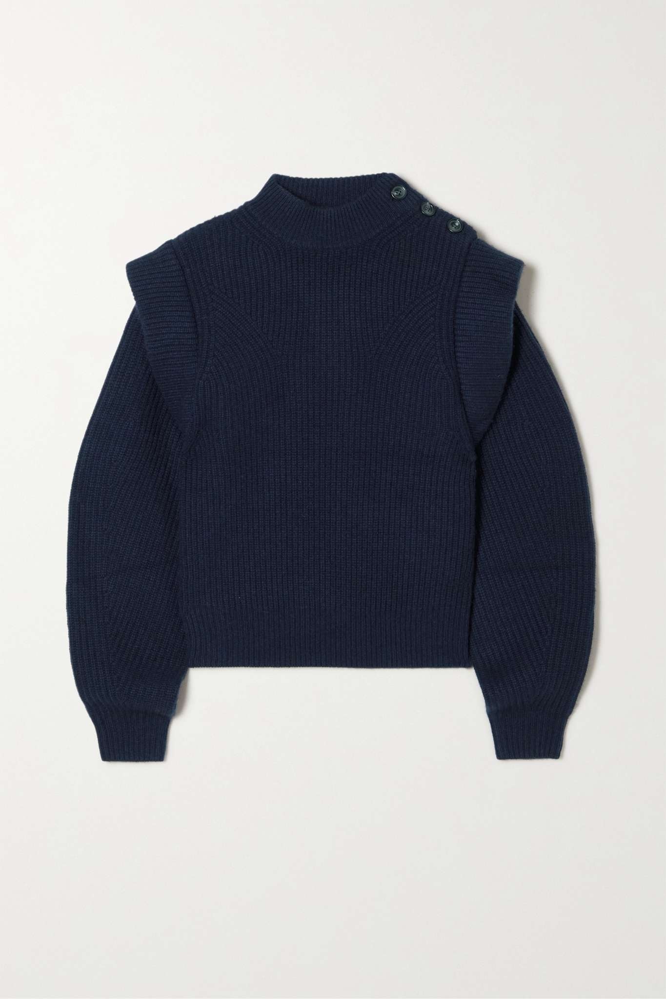 Peggy ribbed wool and cashmere-blend sweater - 1