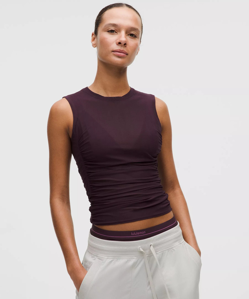 Mesh Ruched Tank Top 1