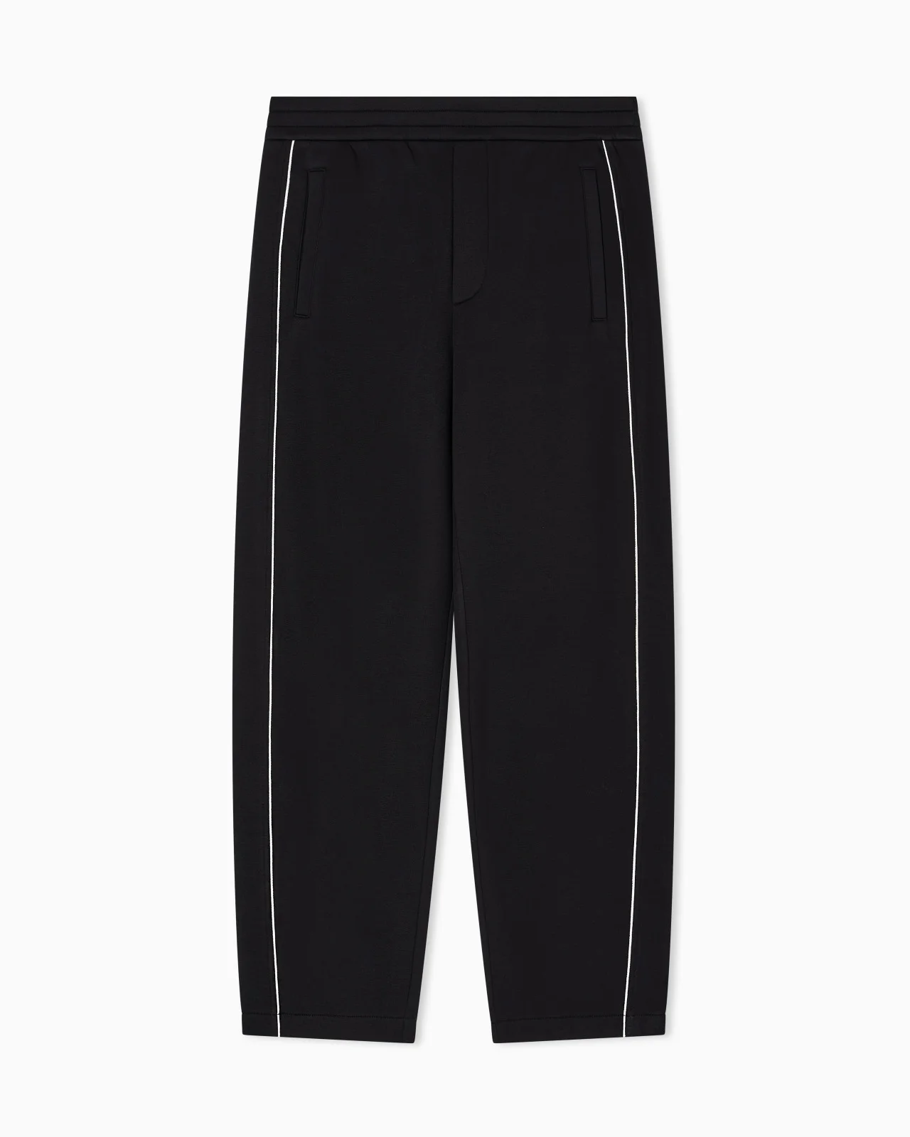 DOUBLE-JERSEY TROUSERS WITH PIPING - 1