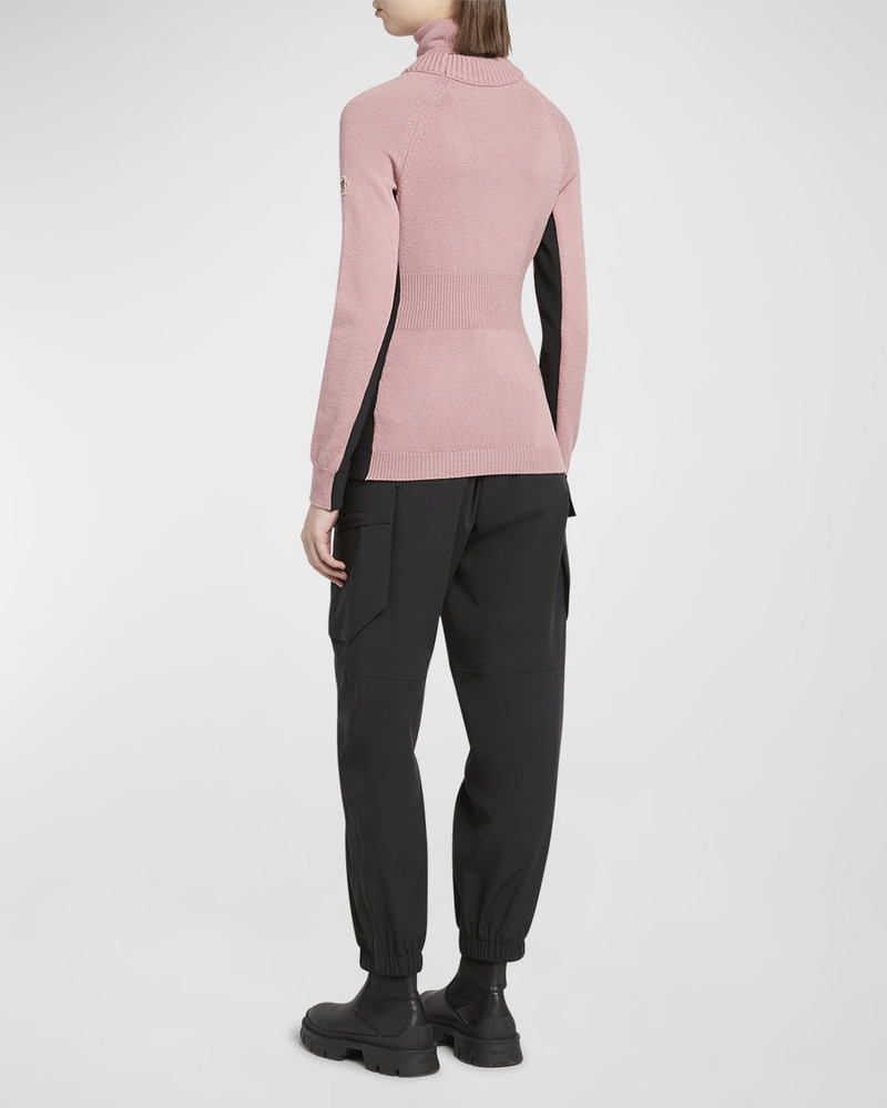 Moncler Grenoble Wool and Fleece Turtleneck Sweater outlook