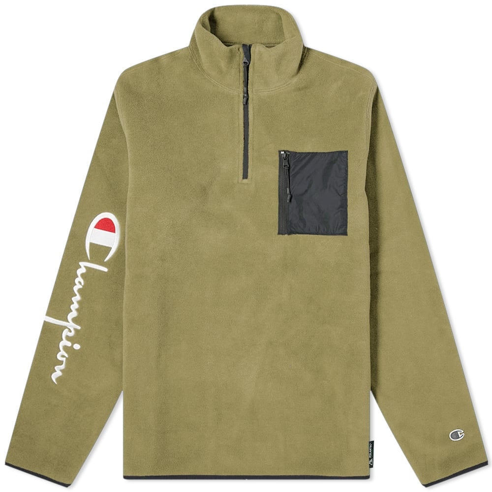 Champion Reverse Weave Script Arm Half Zip Fleece - 1