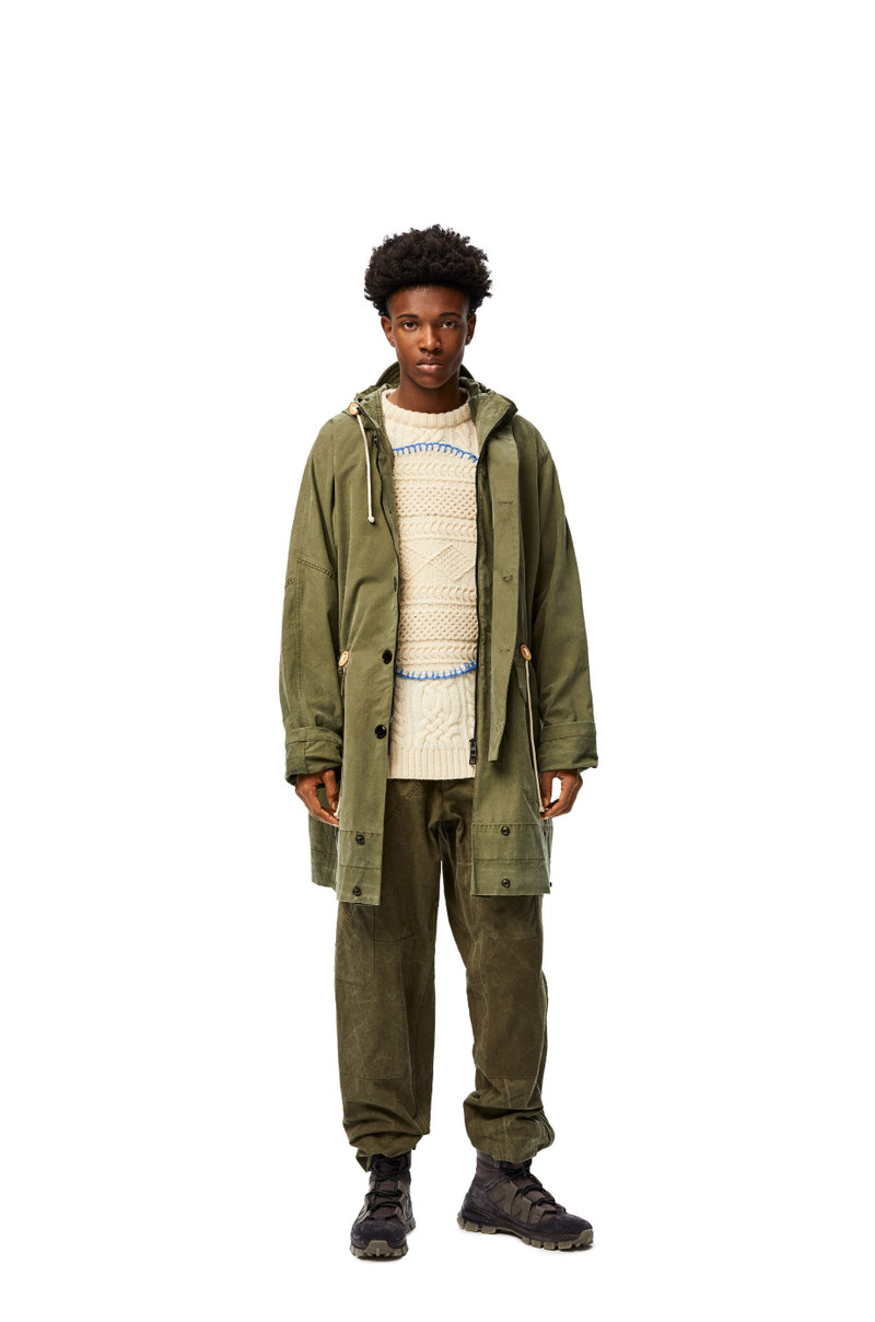 Loewe Military tent parka in cotton outlook