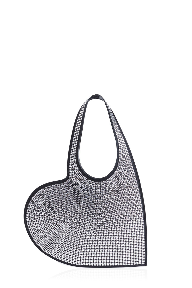 Mini Heart Embellished Tote Bag silver - 1
