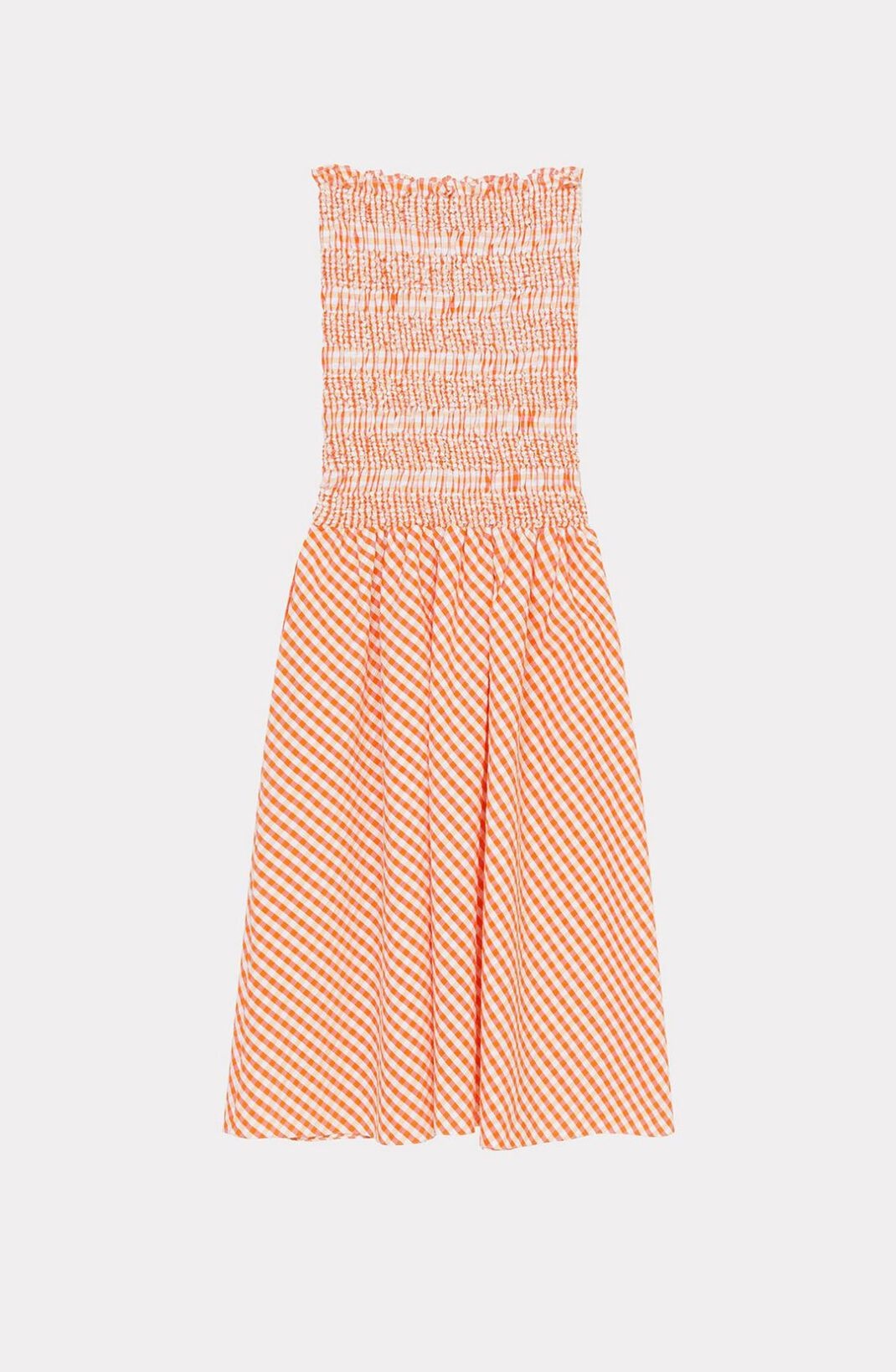 Gingham strapless dress - 2