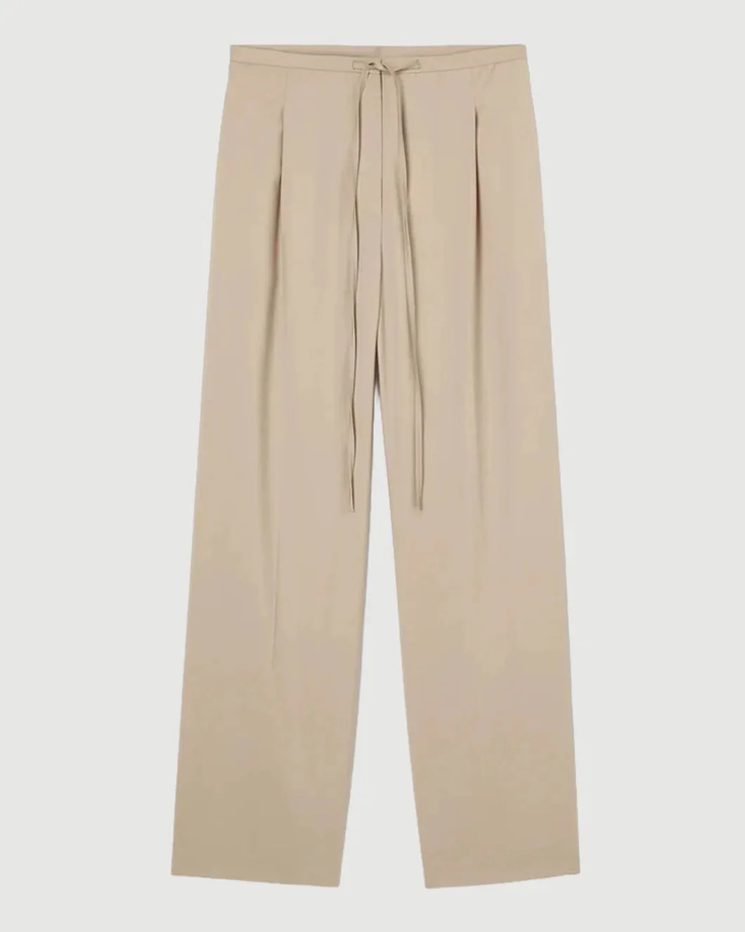 RELAXED DRAWSTRING TROUSERS BEIGE - 1