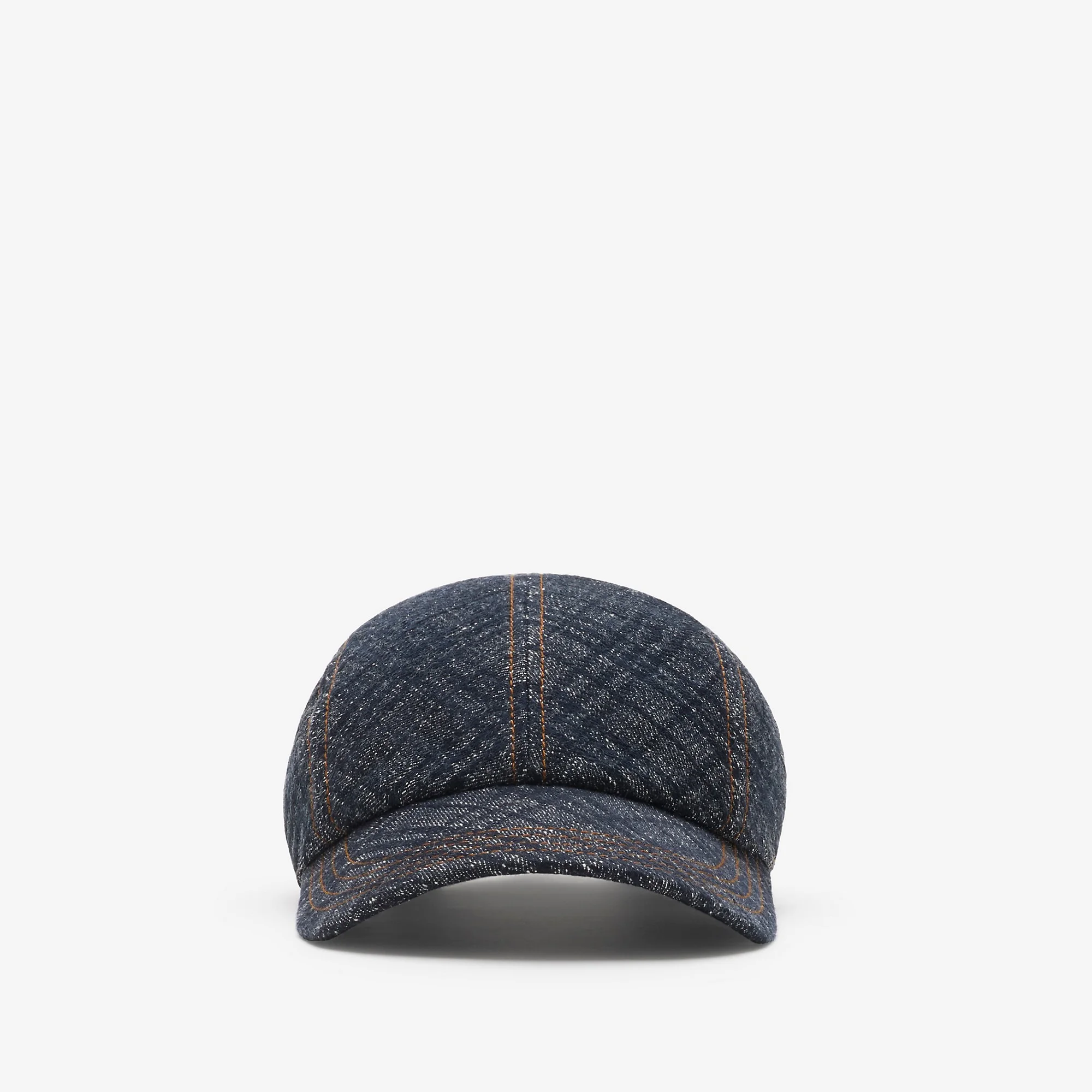 Check Denim Baseball Cap - 1