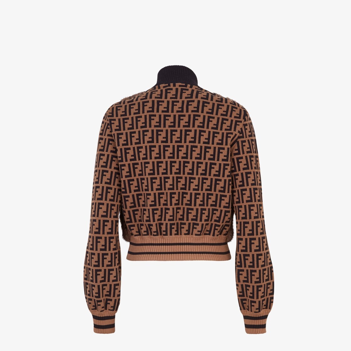 Knit and inlaid mink fur bomber jacket - 2