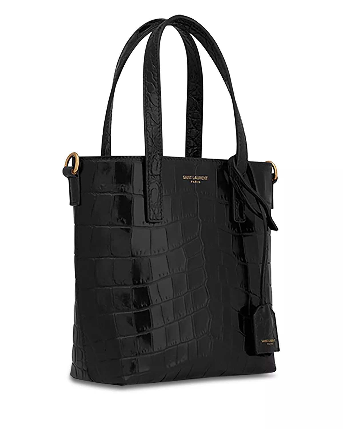 Paris Mini Toy Shopping Bag in Crocodile-Embossed Leather - 5