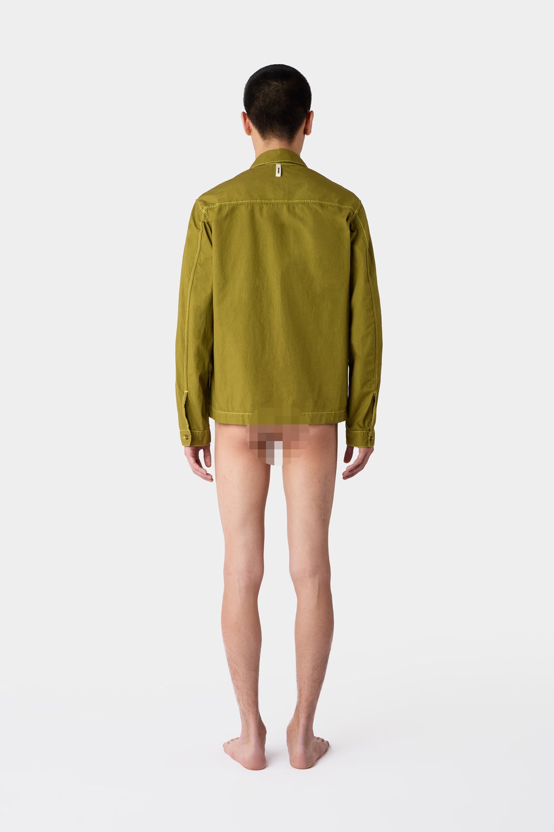 POCKET REGULAR SHIRT / olive green - 7