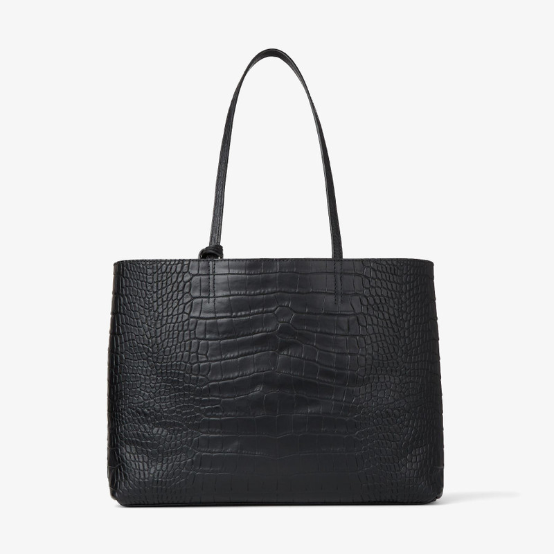 Nine2Five E/W
Black Croc Embossed Leather Tote Handbag with JC Emblem 6