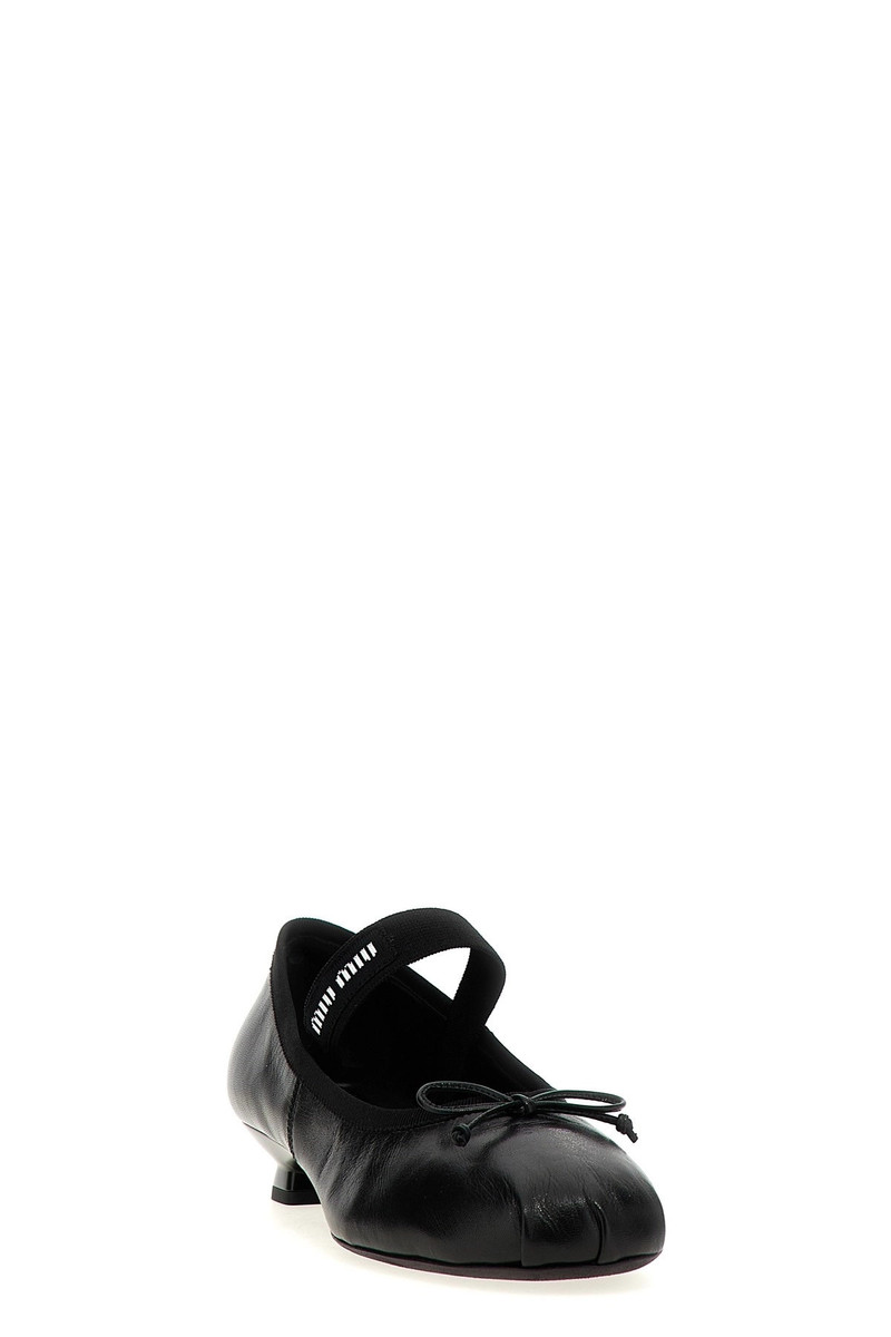Miu Miu Logo bow ballet flats outlook