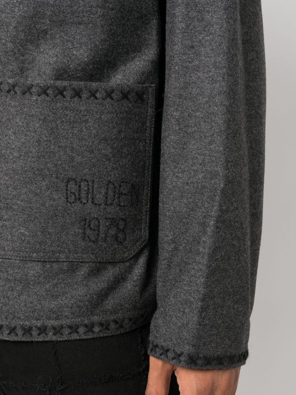 embroidered wool jacket - 5