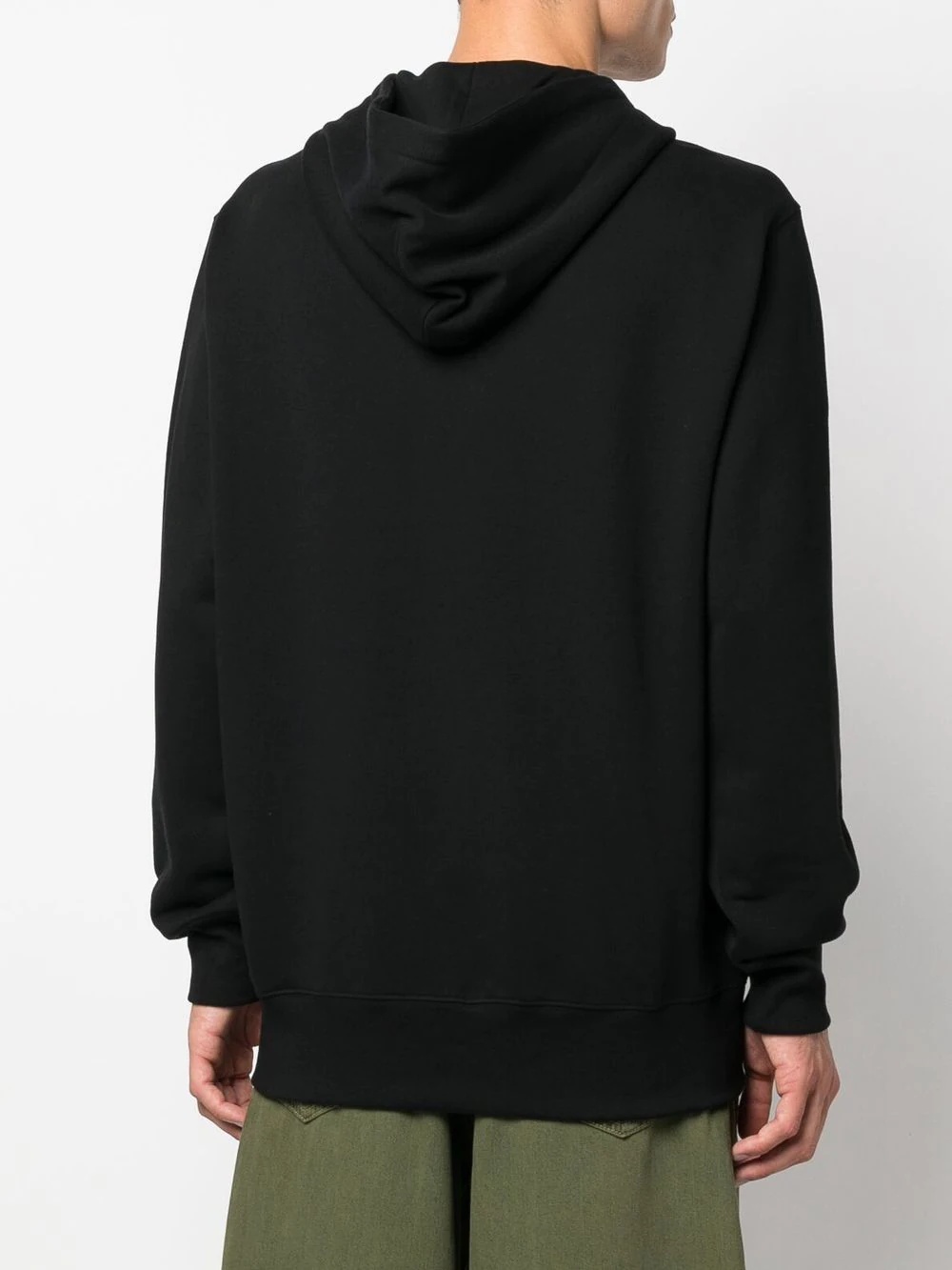 embroidered-slogan long-sleeve hoodie - 4