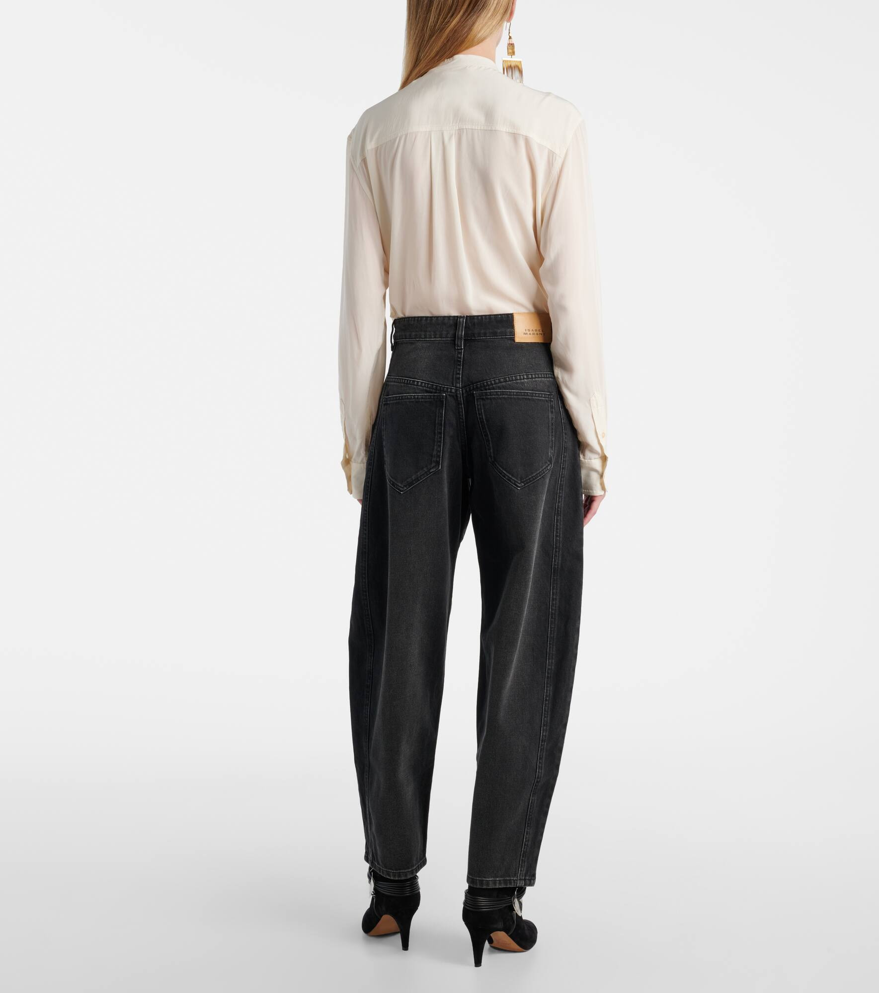 Oriane mid-rise barrel-leg jeans - 3