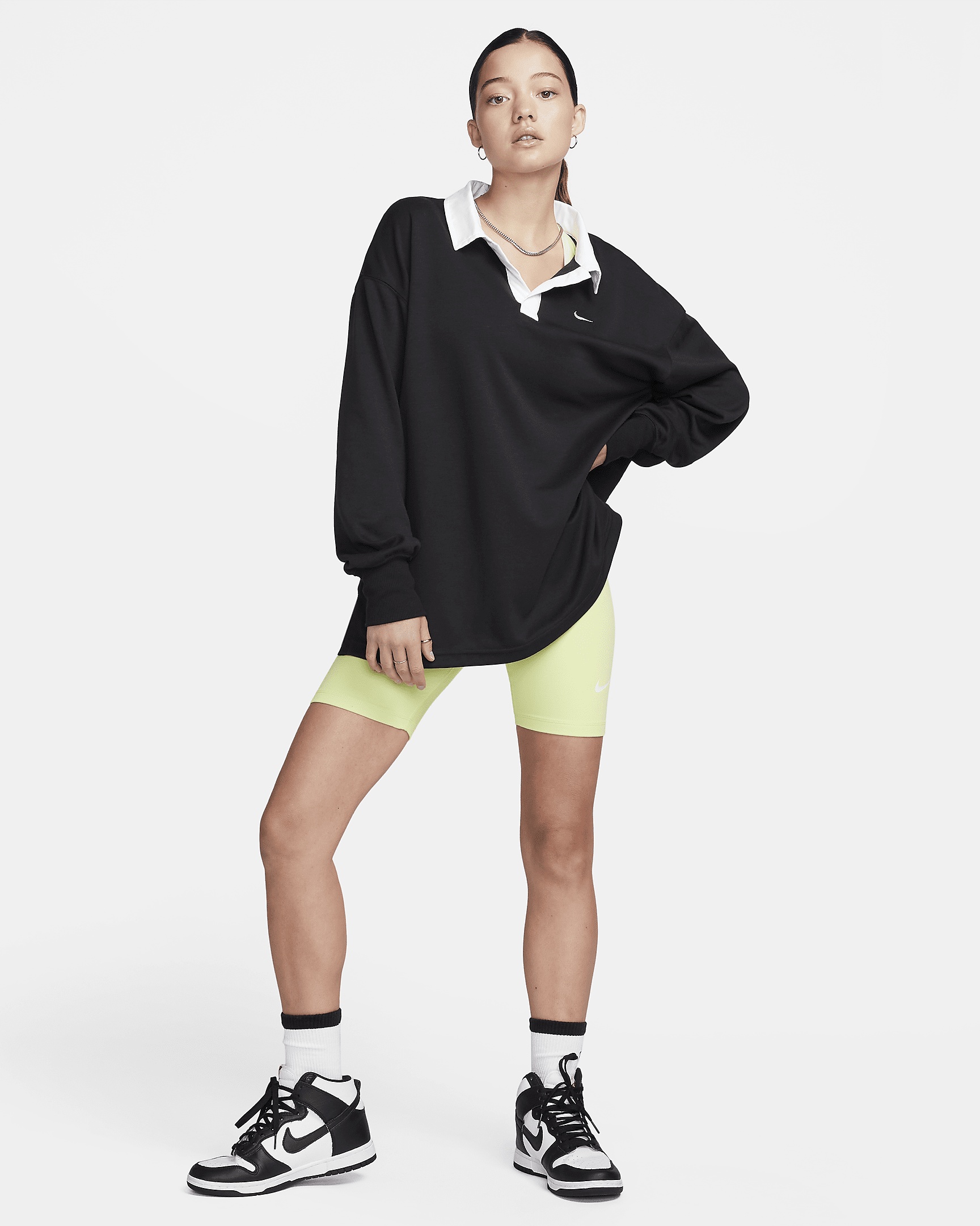 Women's Nike Sportswear Essential Oversized Long-Sleeve Polo - 6