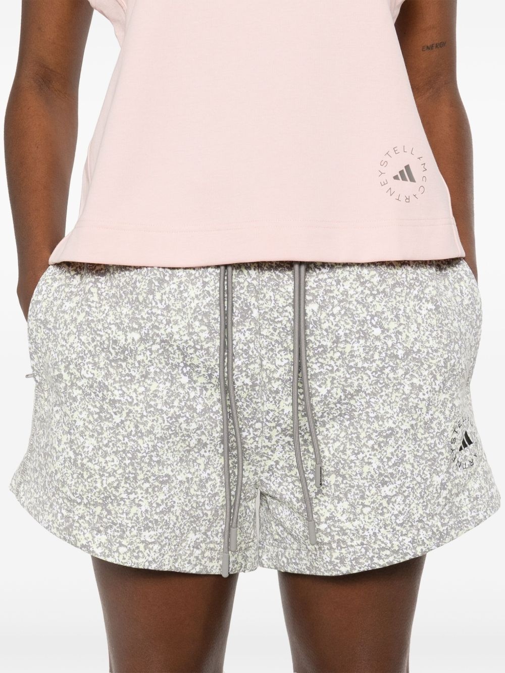 raised-logo track shorts - 5