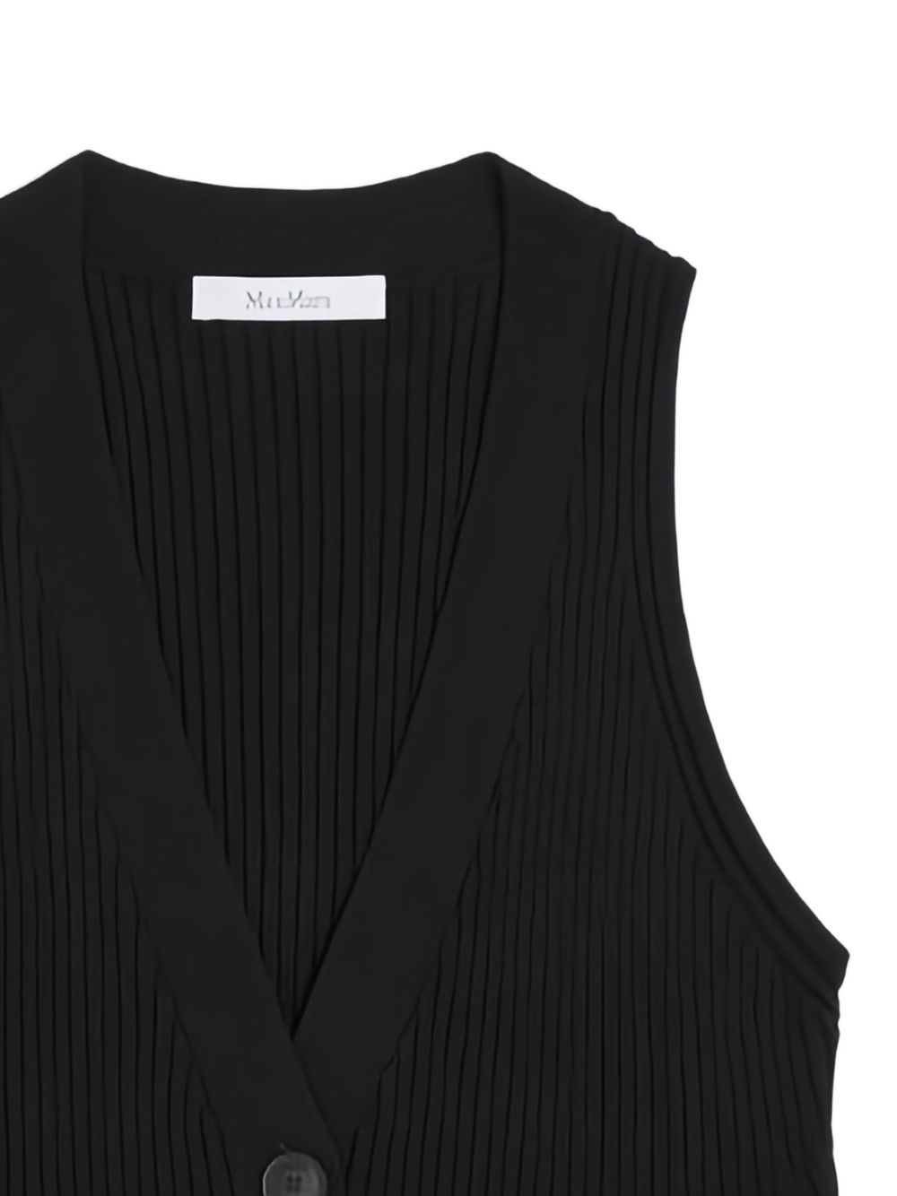 ribbed button-front vest - 5