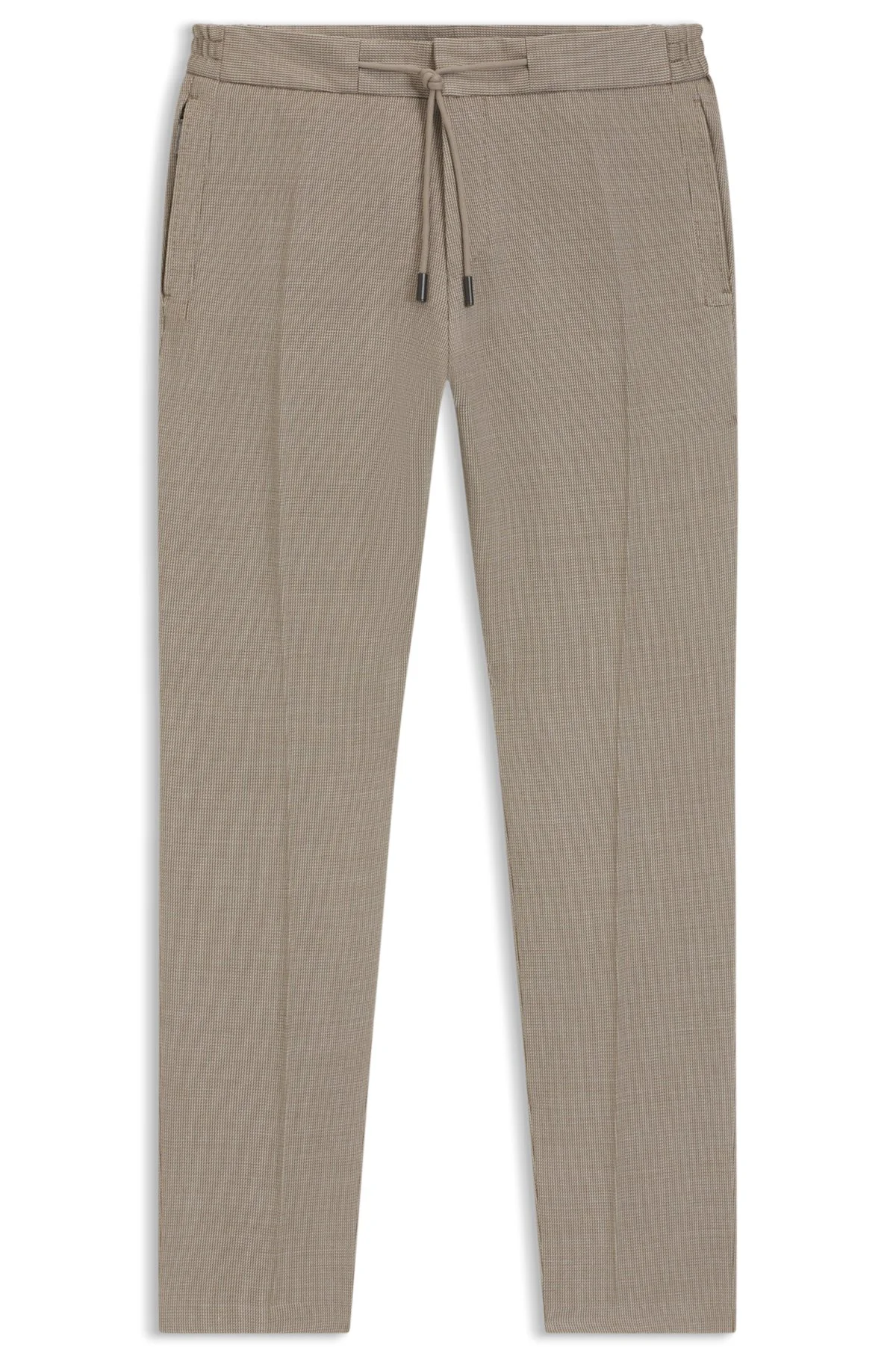SLIM-FIT PANTS IN MICRO-PATTERNED WOOL - 1