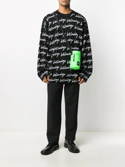 BALENCIAGA all-over logo jumper outlook